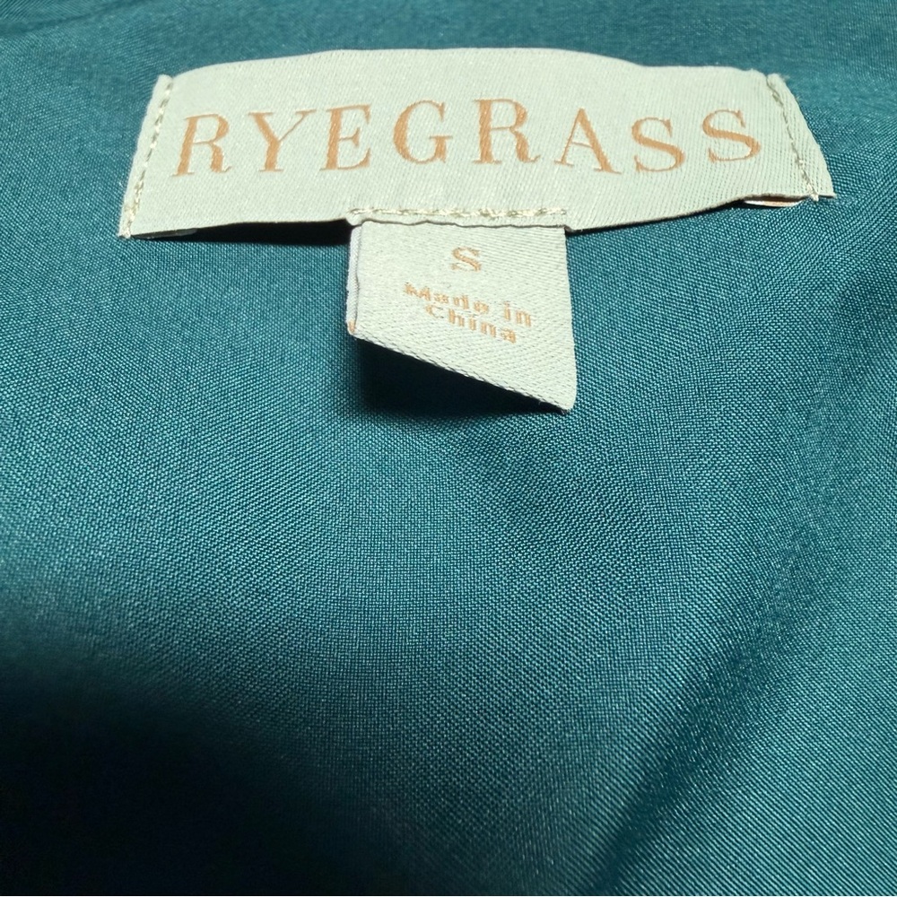 Ryegrass Teal Floral Pleated Midi Dress NWT Small - Picture 5 of 9